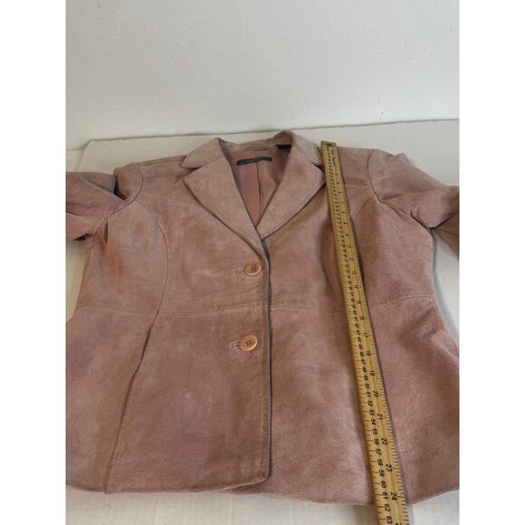 Liz Claiborne Women's Suede Blazer Jacket Size 10 Petite - Picture 7 of 10